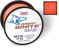 ZEBCO Great White Braid - Geflochtene Schnur - Orange -Angelausrüstung 23610334e9hxKSKYOIMk 1280x1280