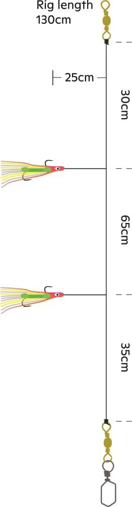 Kinetic Sabiki Octopus Lightstick - Vorfach 5 Kinetic Sabiki Octopus Lightstick - Vorfach – Bild 3